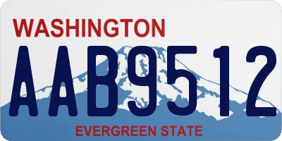 WA license plate AAB9512