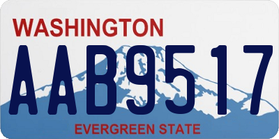 WA license plate AAB9517