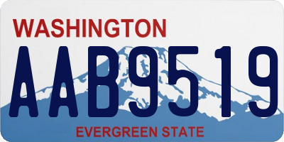 WA license plate AAB9519