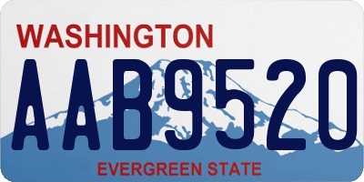 WA license plate AAB9520