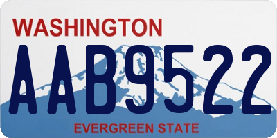WA license plate AAB9522