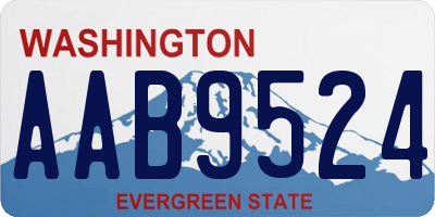 WA license plate AAB9524