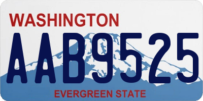 WA license plate AAB9525
