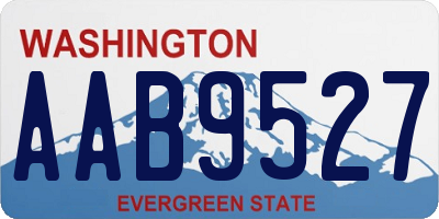 WA license plate AAB9527