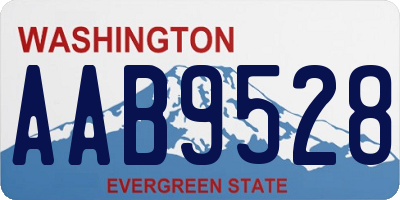 WA license plate AAB9528