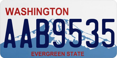 WA license plate AAB9535