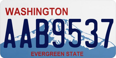 WA license plate AAB9537