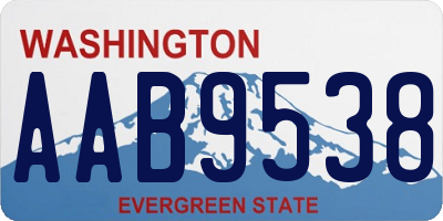 WA license plate AAB9538