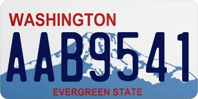 WA license plate AAB9541