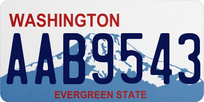WA license plate AAB9543
