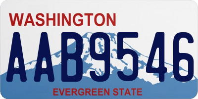WA license plate AAB9546