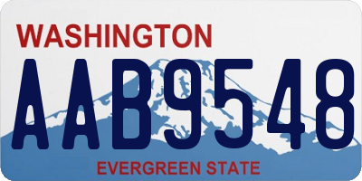 WA license plate AAB9548