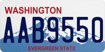 WA license plate AAB9550