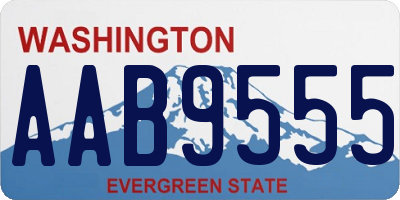 WA license plate AAB9555