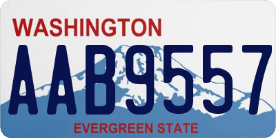 WA license plate AAB9557