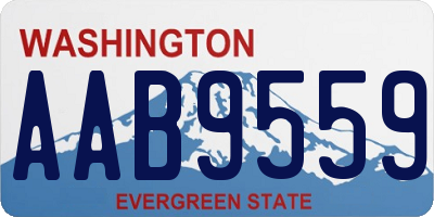 WA license plate AAB9559