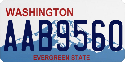 WA license plate AAB9560