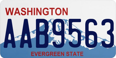 WA license plate AAB9563