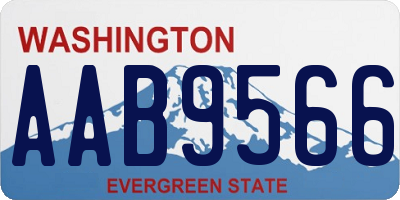 WA license plate AAB9566