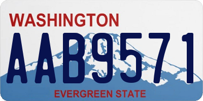 WA license plate AAB9571