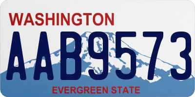 WA license plate AAB9573