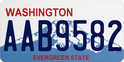 WA license plate AAB9582