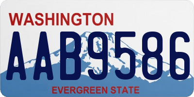WA license plate AAB9586