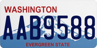 WA license plate AAB9588