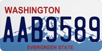 WA license plate AAB9589