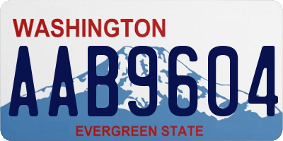 WA license plate AAB9604