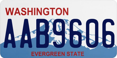 WA license plate AAB9606