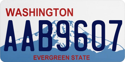 WA license plate AAB9607