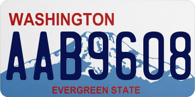 WA license plate AAB9608