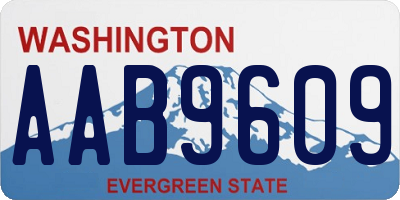 WA license plate AAB9609