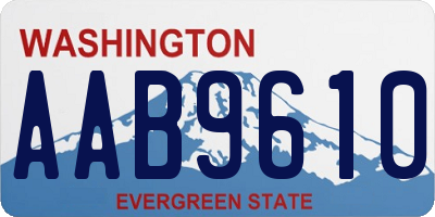WA license plate AAB9610
