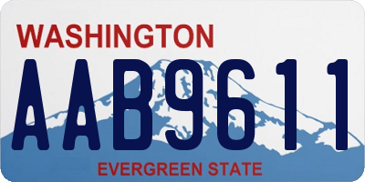 WA license plate AAB9611