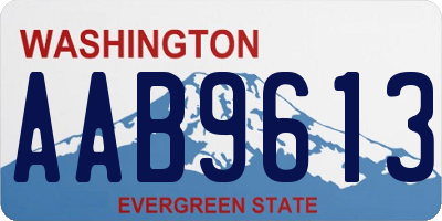 WA license plate AAB9613
