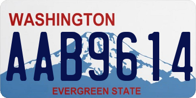 WA license plate AAB9614