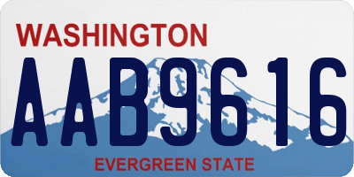 WA license plate AAB9616