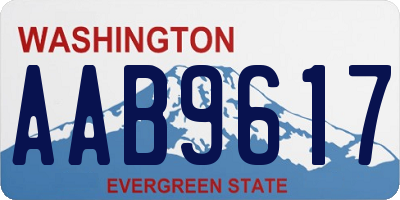 WA license plate AAB9617