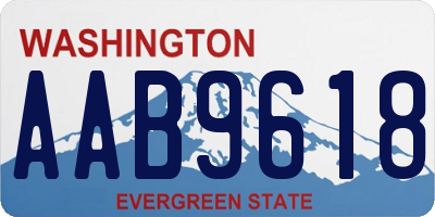 WA license plate AAB9618