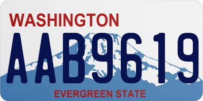 WA license plate AAB9619