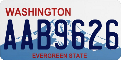 WA license plate AAB9626