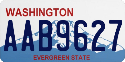 WA license plate AAB9627