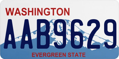 WA license plate AAB9629
