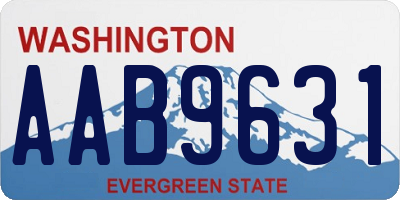 WA license plate AAB9631