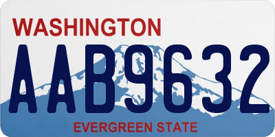 WA license plate AAB9632