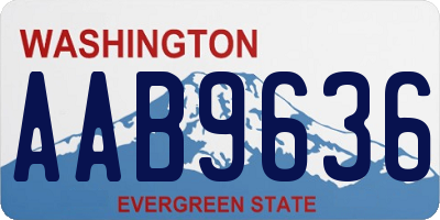 WA license plate AAB9636