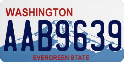 WA license plate AAB9639