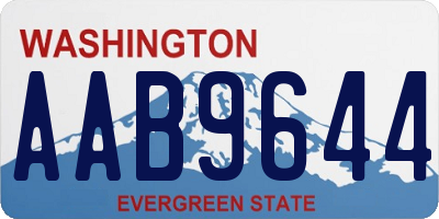 WA license plate AAB9644